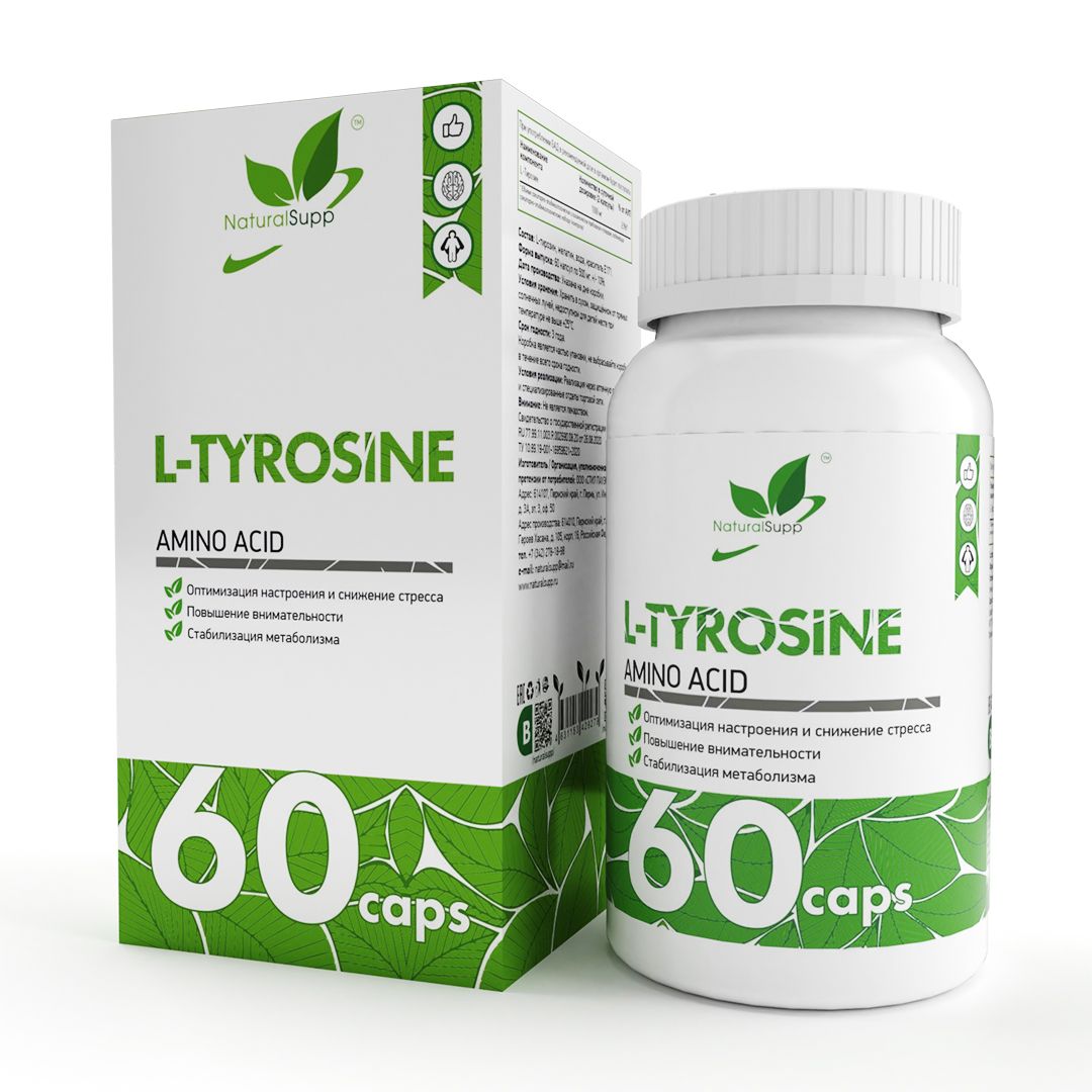 Купить L-Tyrosine NaturalSupp, 60 капсул