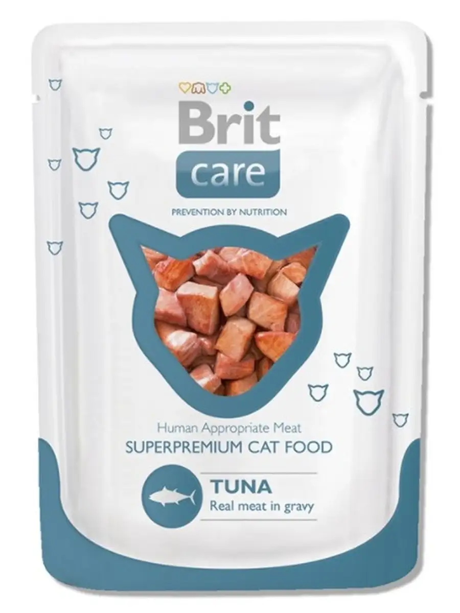 

Влажный корм для кошек Brit Care с тунцом, 80г, Care