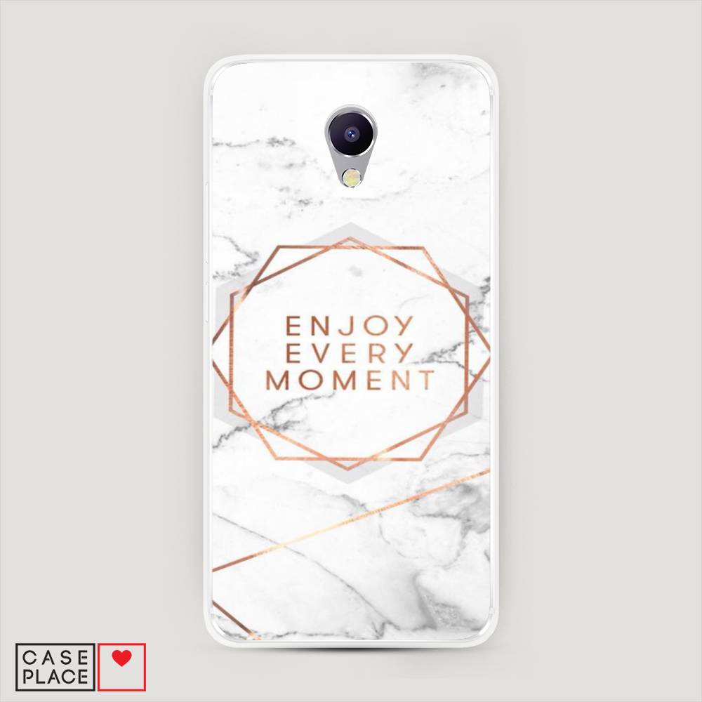 

Чехол Awog на Meizu M5 Note "Enjoy every moment мрамор", Белый;розовый;серый, 71650-7