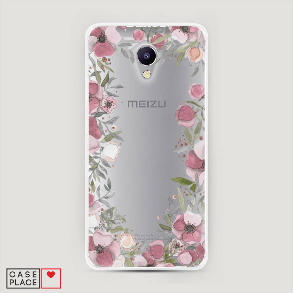 

Чехол Awog на Meizu M5 Note "Розовая цветочная рамка", Розовый;зеленый, 71650-8