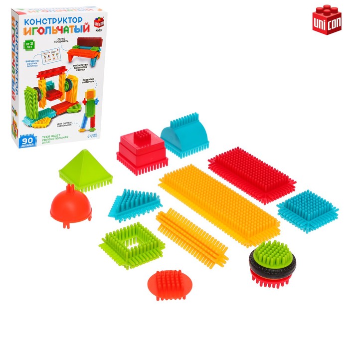 

Конструктор игольчатый, 90 деталей