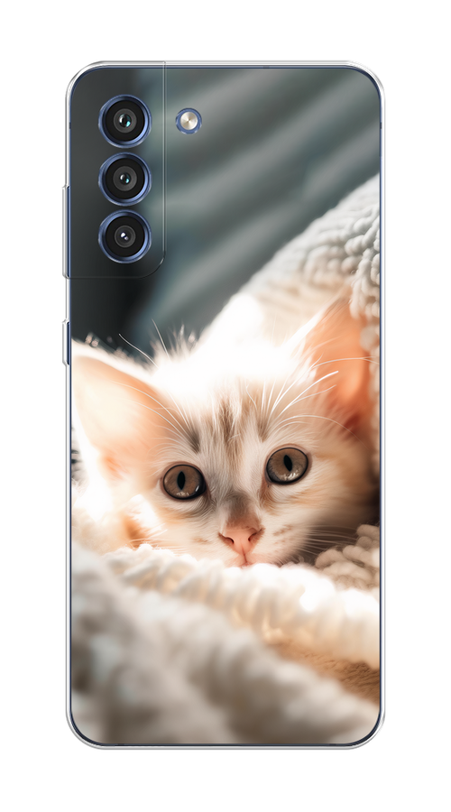

Чехол Homey на Samsung Galaxy S21 FE 5G "Белый шкодливый котенок", Серый;белый;бежевый;оранжевый, 2103050-1