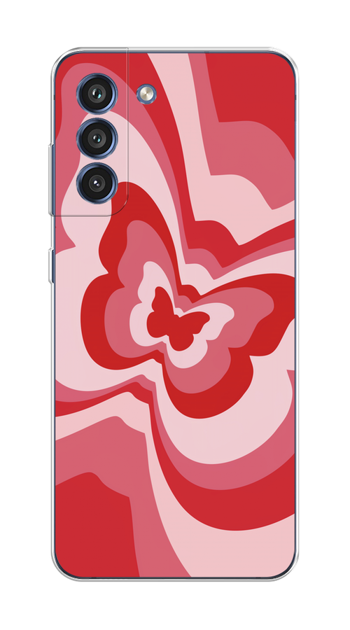 

Чехол Homey на Samsung Galaxy S21 FE 5G "Бабочка в стиле хиппи", Красный;розовый, 2103050-1