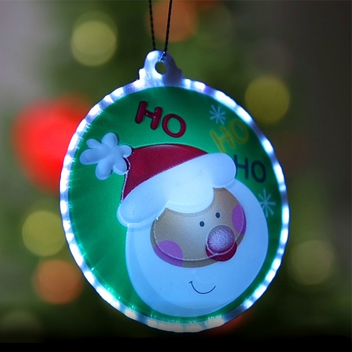 

Елочная игрушка Luazon Lighting Дед мороз свечение мульти 6864673 1 шт. зеленый, Дед мороз свечение мульти