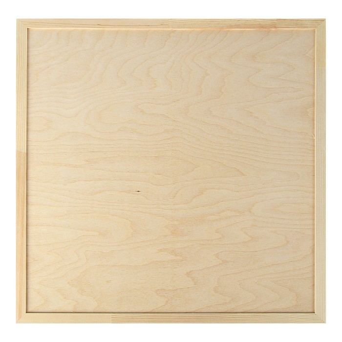фото Планшет деревянный, с врезанной фанерой, 50 х 50 х 3,5 см, глубина 0.5 см, сосна calligrata