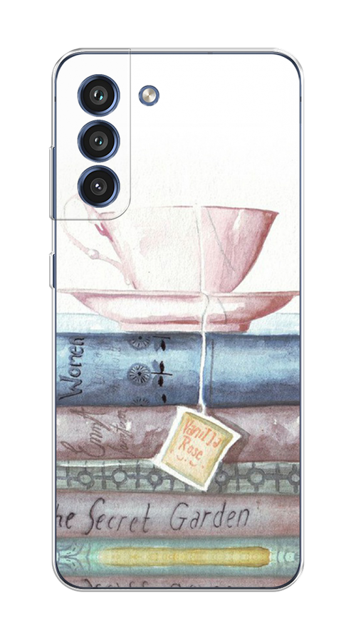 

Чехол Homey на Samsung Galaxy S21 FE 5G "Книжное чаепитие", Желтый;розовый;белый, 2103050-1