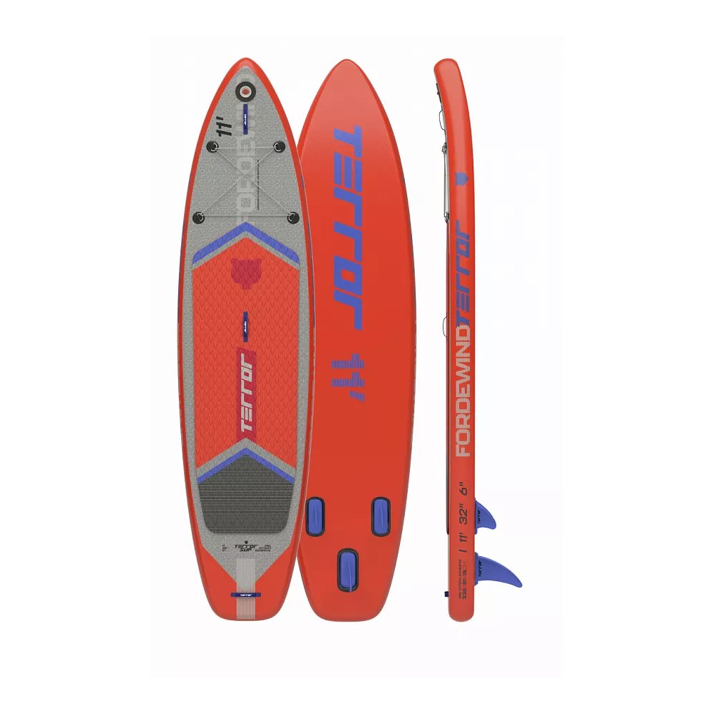 SUP-борд TERROR FORDEWIND 11.6x32x6, 335x81x15 см, до 160 кг, красный, комплект