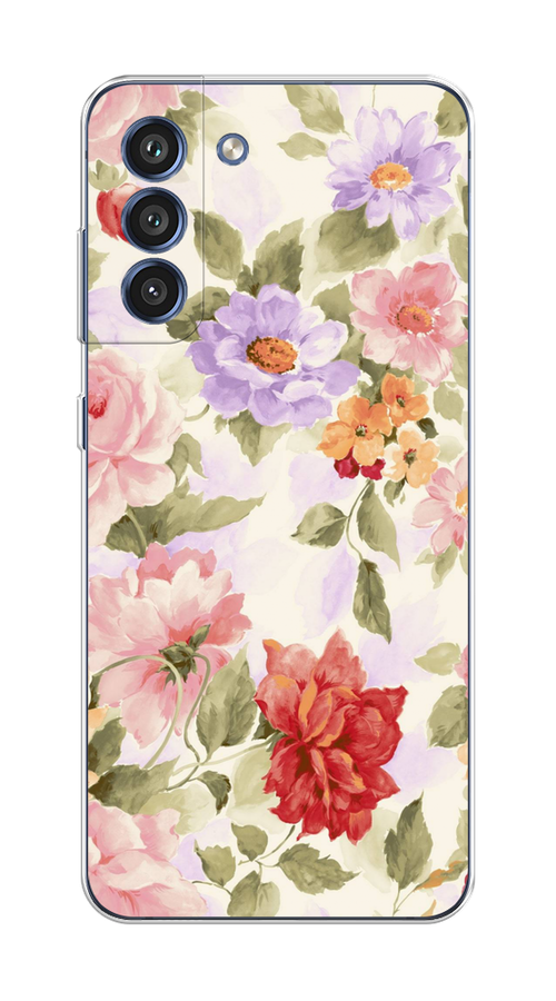 

Чехол Homey на Samsung Galaxy S21 FE 5G "Акварельные пионы", Розовый;бежевый, 2103050-1