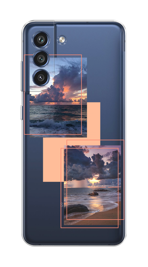 

Чехол Homey на Samsung Galaxy S21 FE 5G "Sky collage", Розовый;прозрачный;синий, 2103050-1