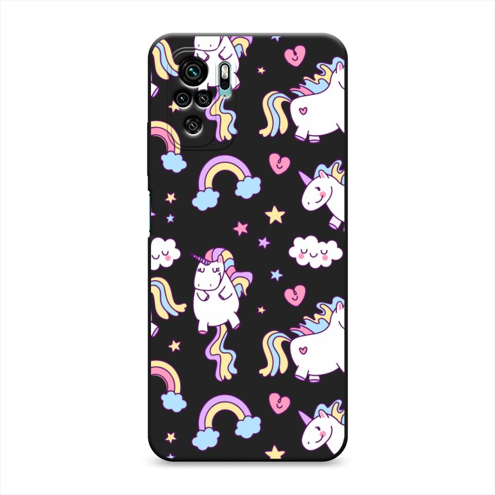 фото Матовый силиконовый чехол "sweet unicorns dreams" на xiaomi redmi note 10 awog