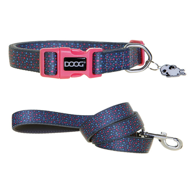 

Ошейник для собак DOOG Marley, синий, S, 23-34см, 120х1.5см