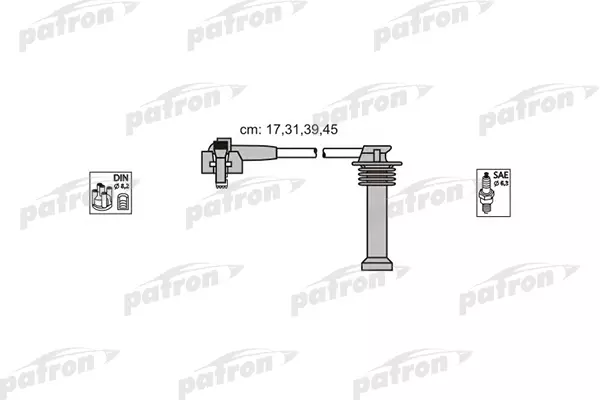 К-кт проводов зажигания FU11 FORD ESCORT CLASSIC 98-00,ESCORT V 90-92, ESCORT VII 95-98,FI