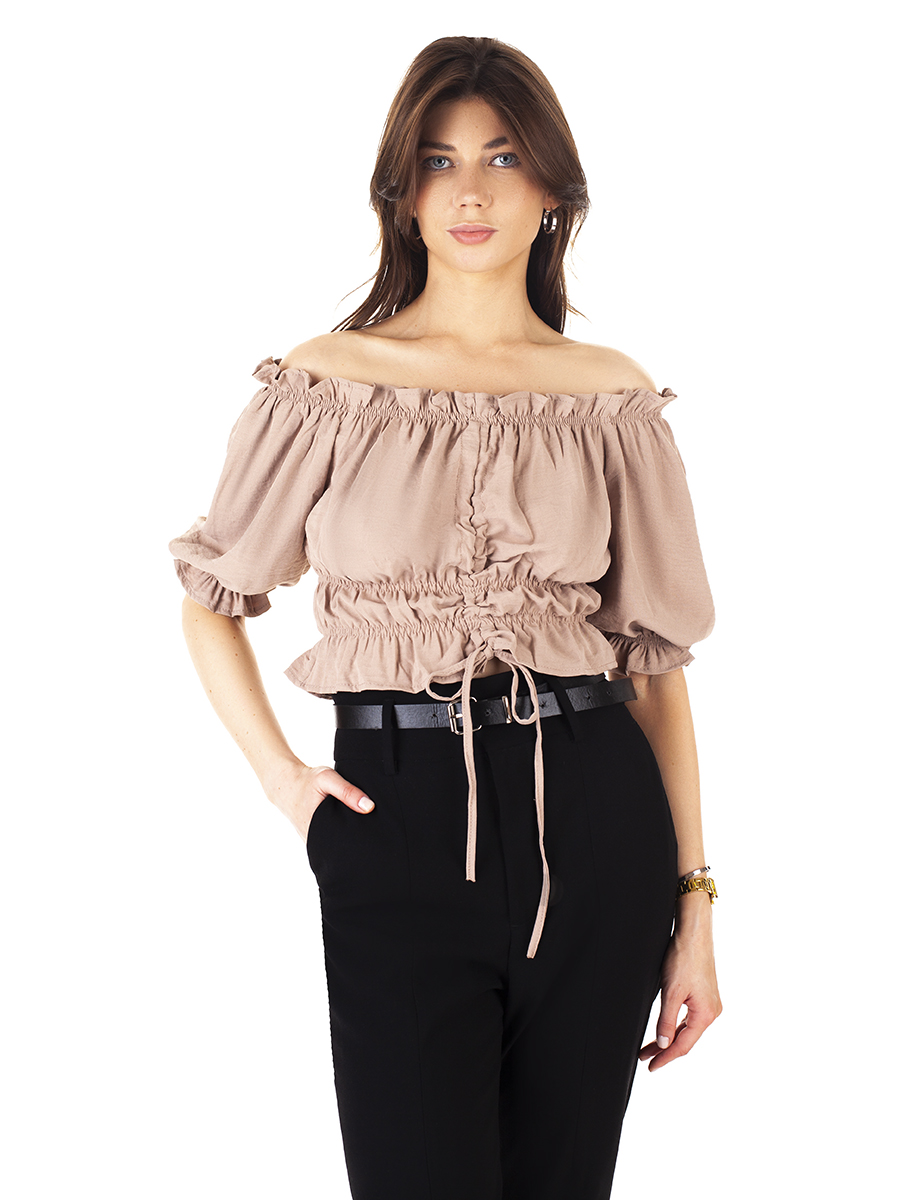 фото Топ женский s-family коричневый