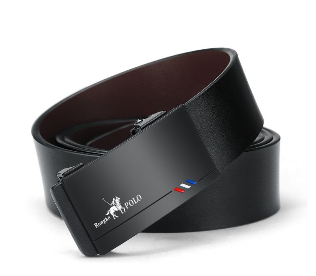 

Ремень мужской Rongke POLO 20 черный, 125 см, 20