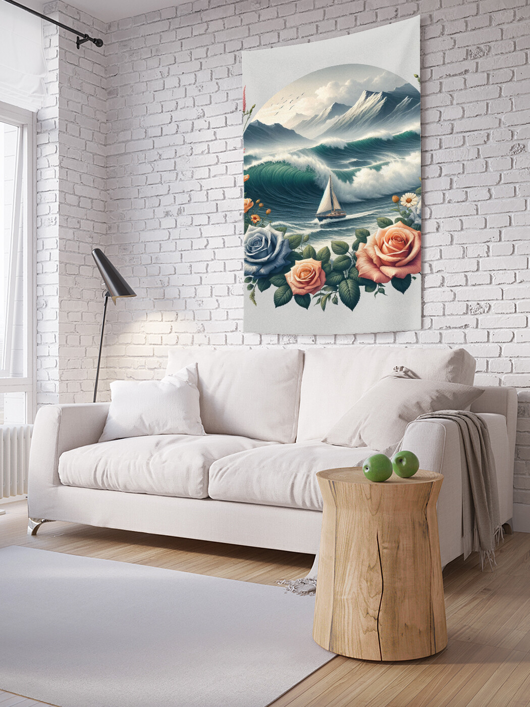 

Фотопанно JoyArty Парус в розах 100х150, tp_429452_100x150