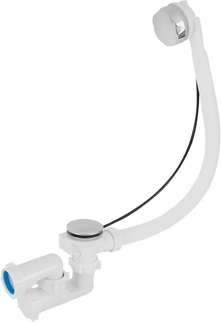 Сифон для ванны АНИ Пласт 40 мм полуавтоматический с ревизией сифон для ванны ани пласт em421 с ревизией 50 мм