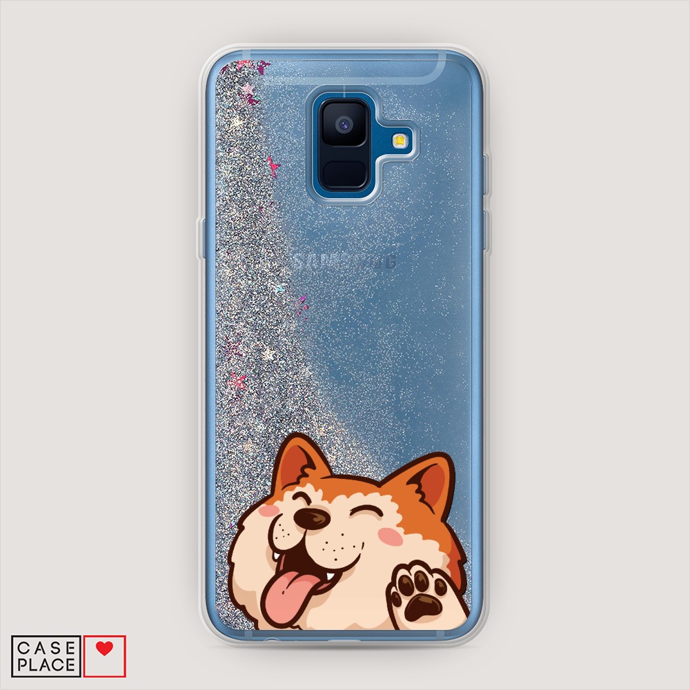 

Чехол Awog на Samsung Galaxy A6 2018 "Акита-ину машет", Разноцветный, 25991-1