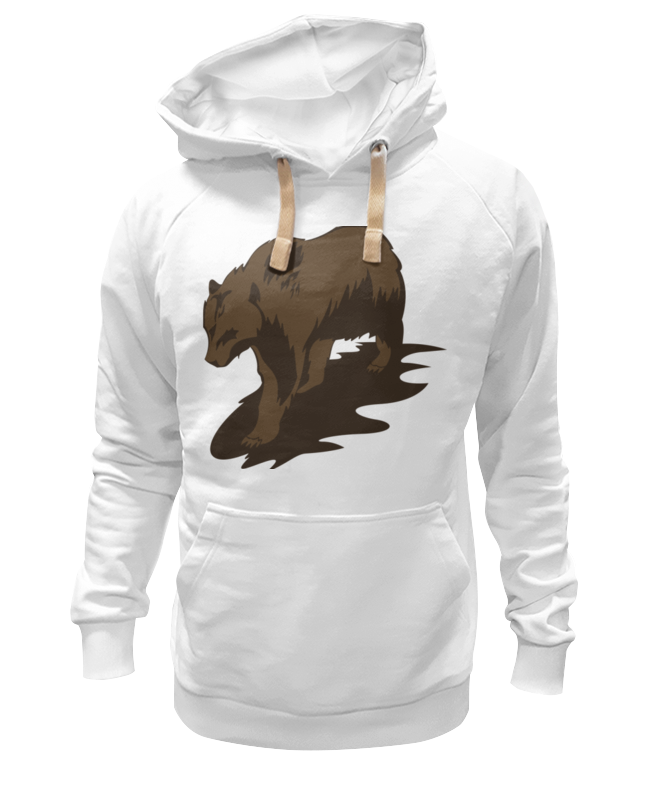 

Толстовка унисекс Printio Медведь белая 3XL, Медведь