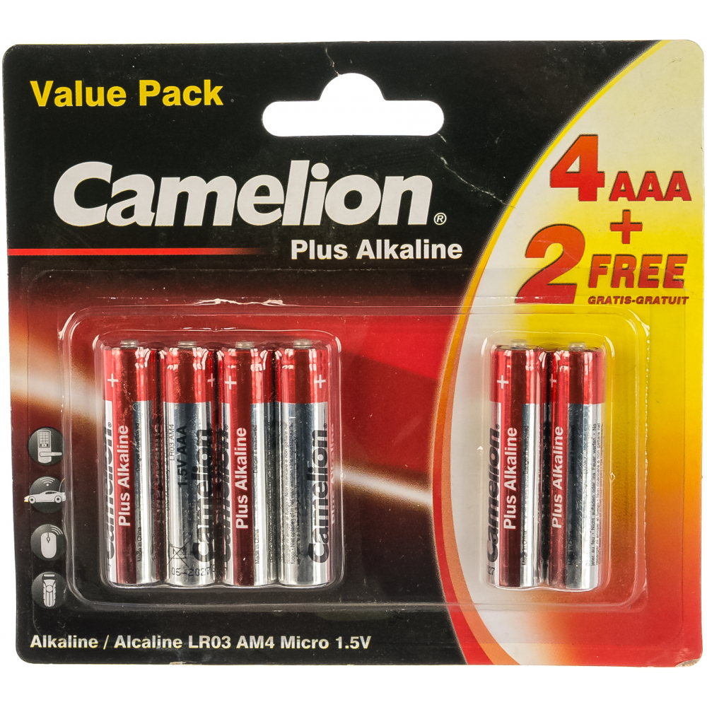 

Camelion батарейка,1.5В LR03 Plus Alkaline 14112