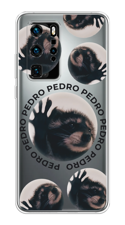 

Чехол на Huawei P40 Pro "Pedro енот", Черный;бежевый;прозрачный, 610950-1