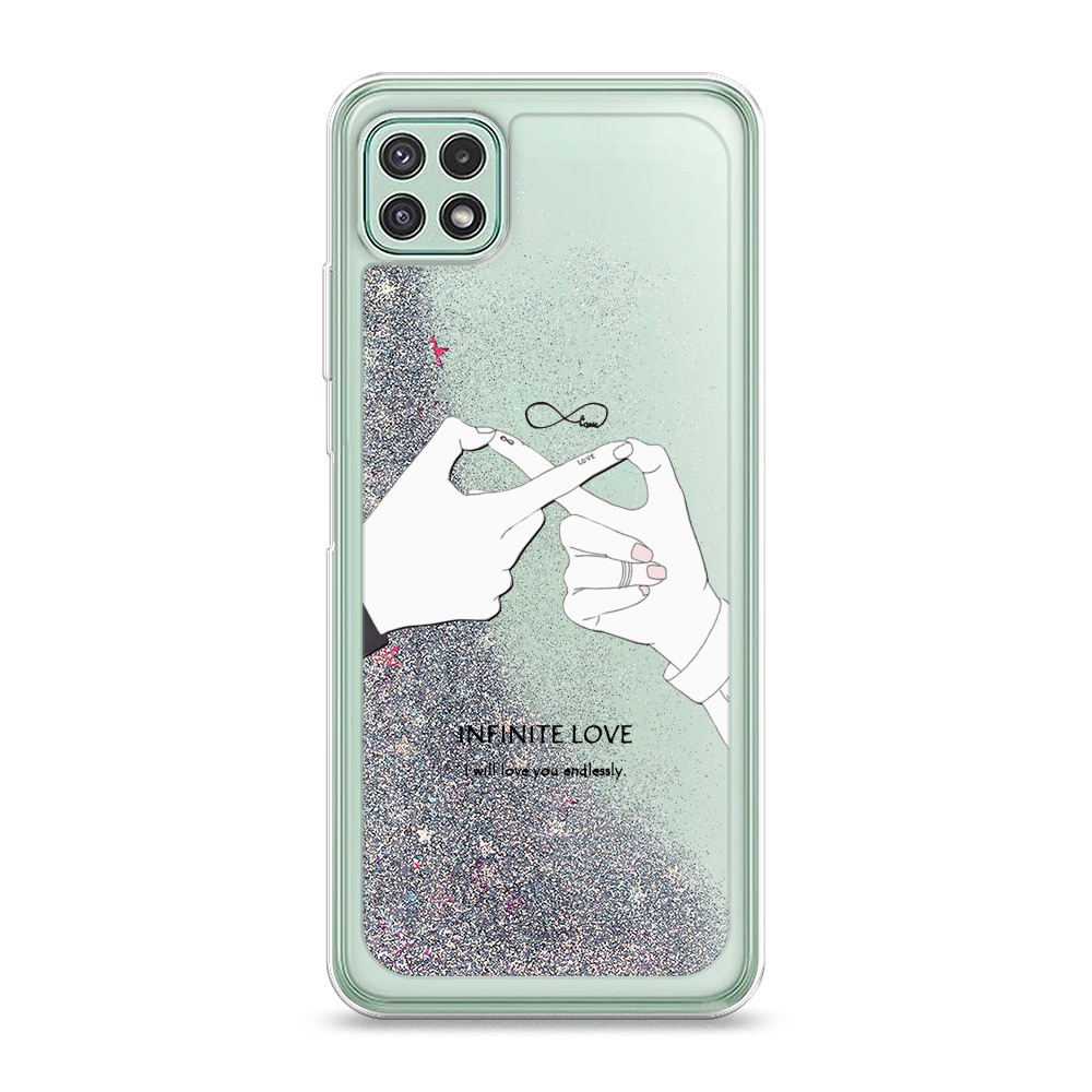 

Жидкий чехол с блестками "Розовая сакура" на Samsung Galaxy A22