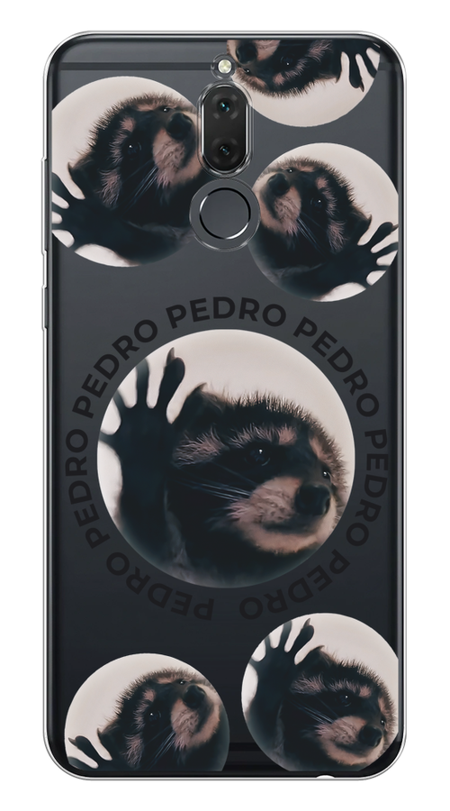 

Чехол на Huawei Nova 2i/Mate 10 Lite "Pedro енот", Черный;бежевый;прозрачный, 64150-1