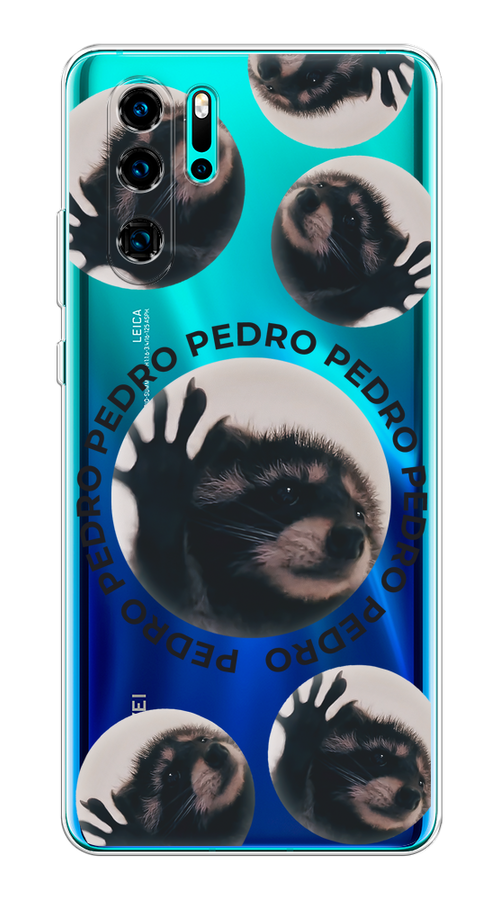 

Чехол на Huawei P30 Pro "Pedro енот", Черный;бежевый;прозрачный, 67650-1