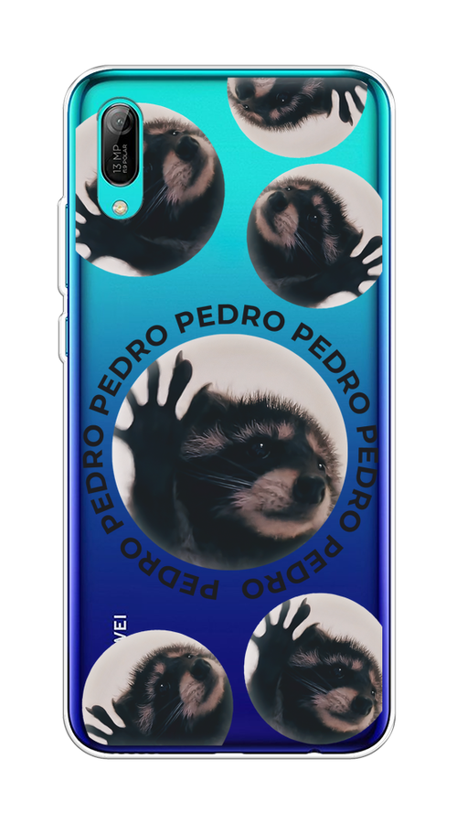 

Чехол на Huawei Y6 Pro 2019 "Pedro енот", Черный;бежевый;прозрачный, 68150-1
