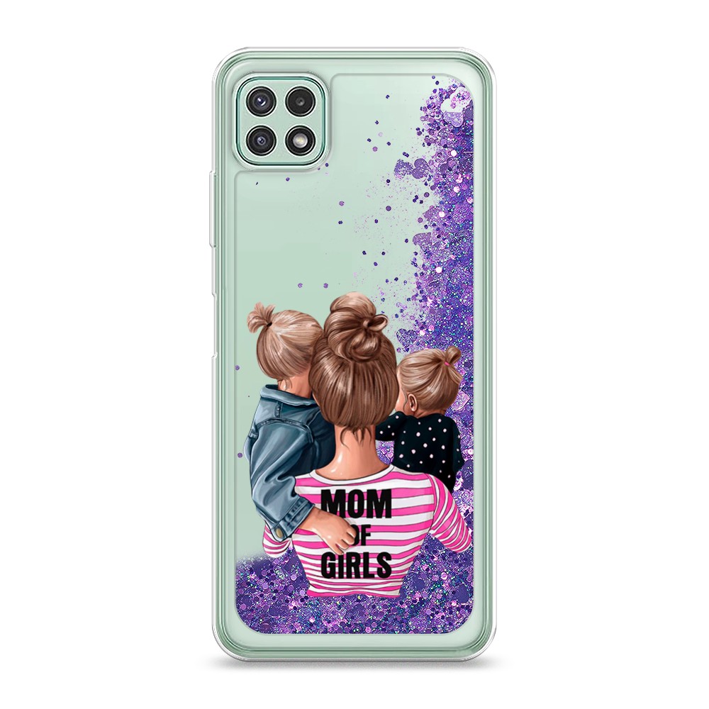 

Жидкий чехол с блестками "Розовая сакура" на Samsung Galaxy A22