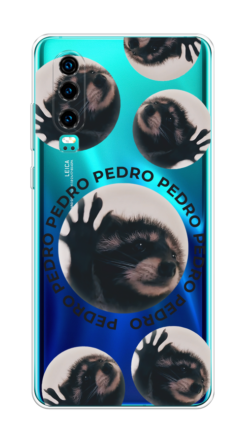 

Чехол на Huawei P30 "Pedro енот", Черный;бежевый;прозрачный, 68550-1