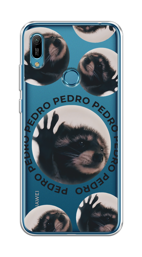

Чехол на Huawei Y6 2019/Y6s/Honor 8A "Pedro енот", Черный;бежевый;прозрачный, 68650-1