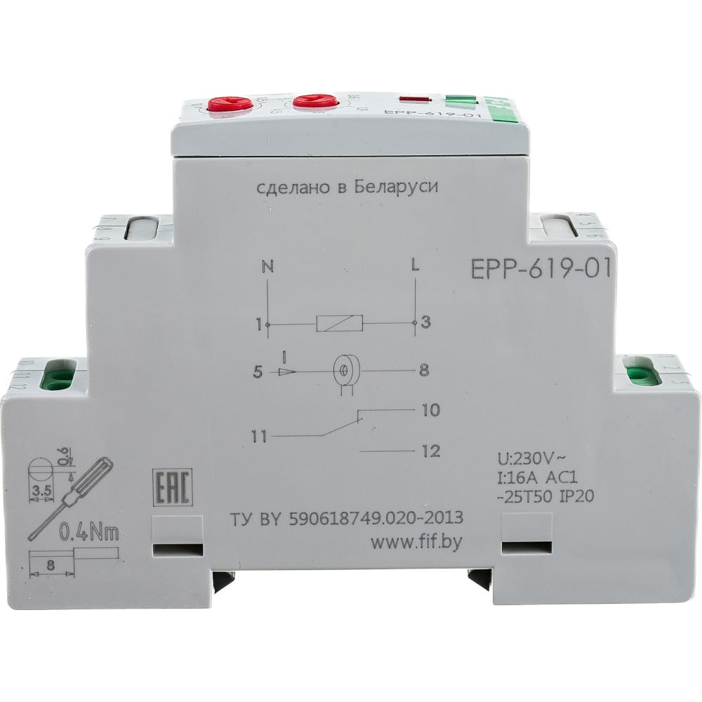 Реле тока F&F EPP-619-1, 0.6-5А EA03.004.005