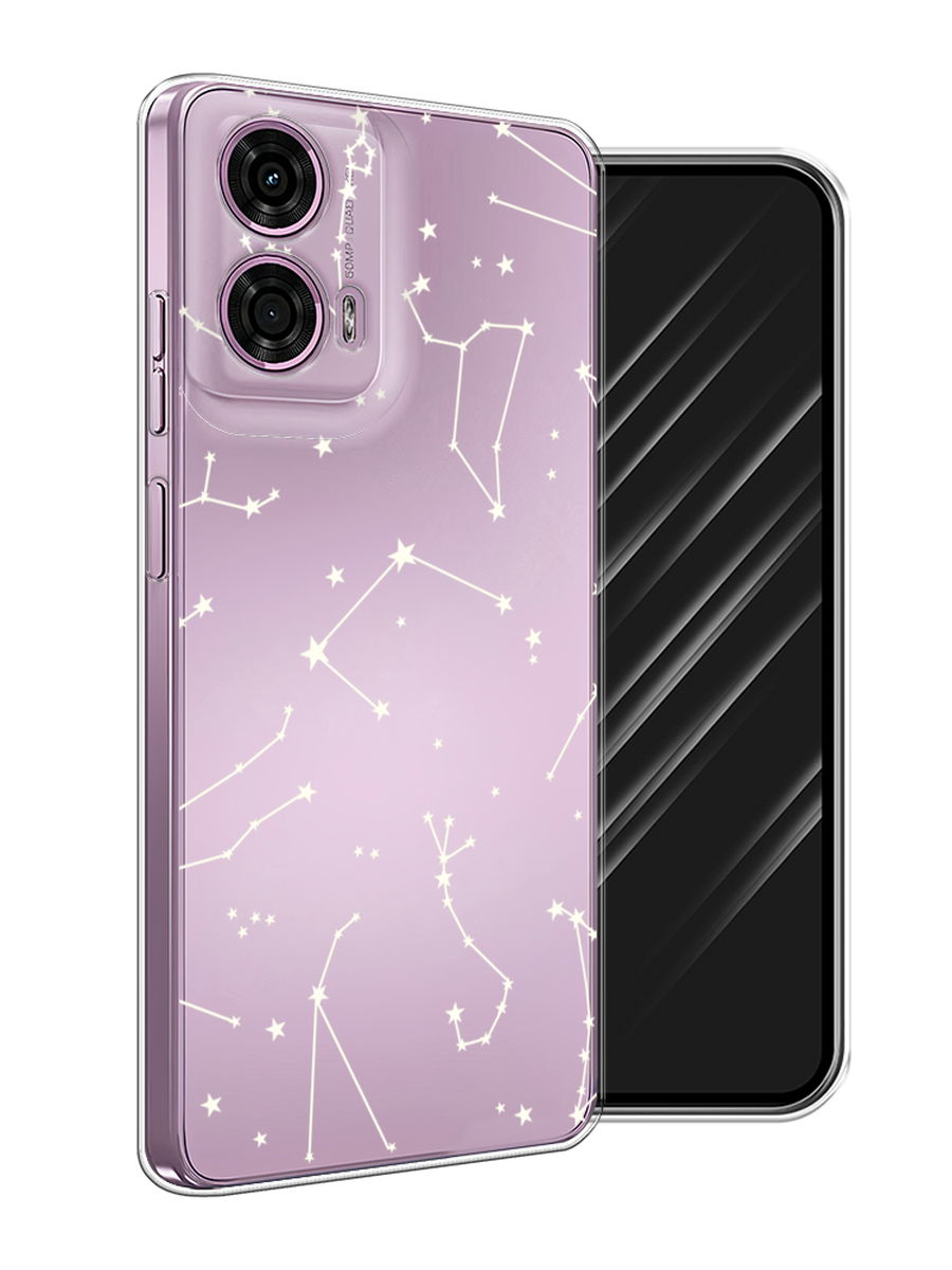 

Чехол Awog на Motorola Moto G24 "Созвездия", Прозрачный;серый;бежевый, 243850-1