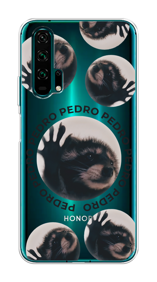 

Чехол на Honor 20 Pro "Pedro енот", Черный;бежевый;прозрачный, 69350-1