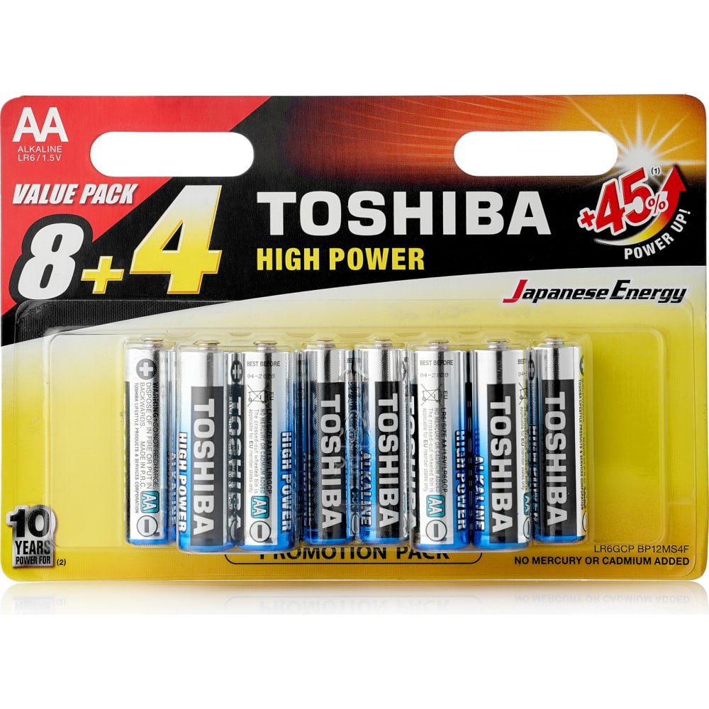 

Алкалиновый элемент питания Toshiba LR6 3453
