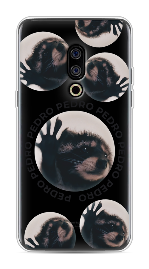 

Чехол на Meizu 15 "Pedro енот", Черный;бежевый;прозрачный, 72650-1