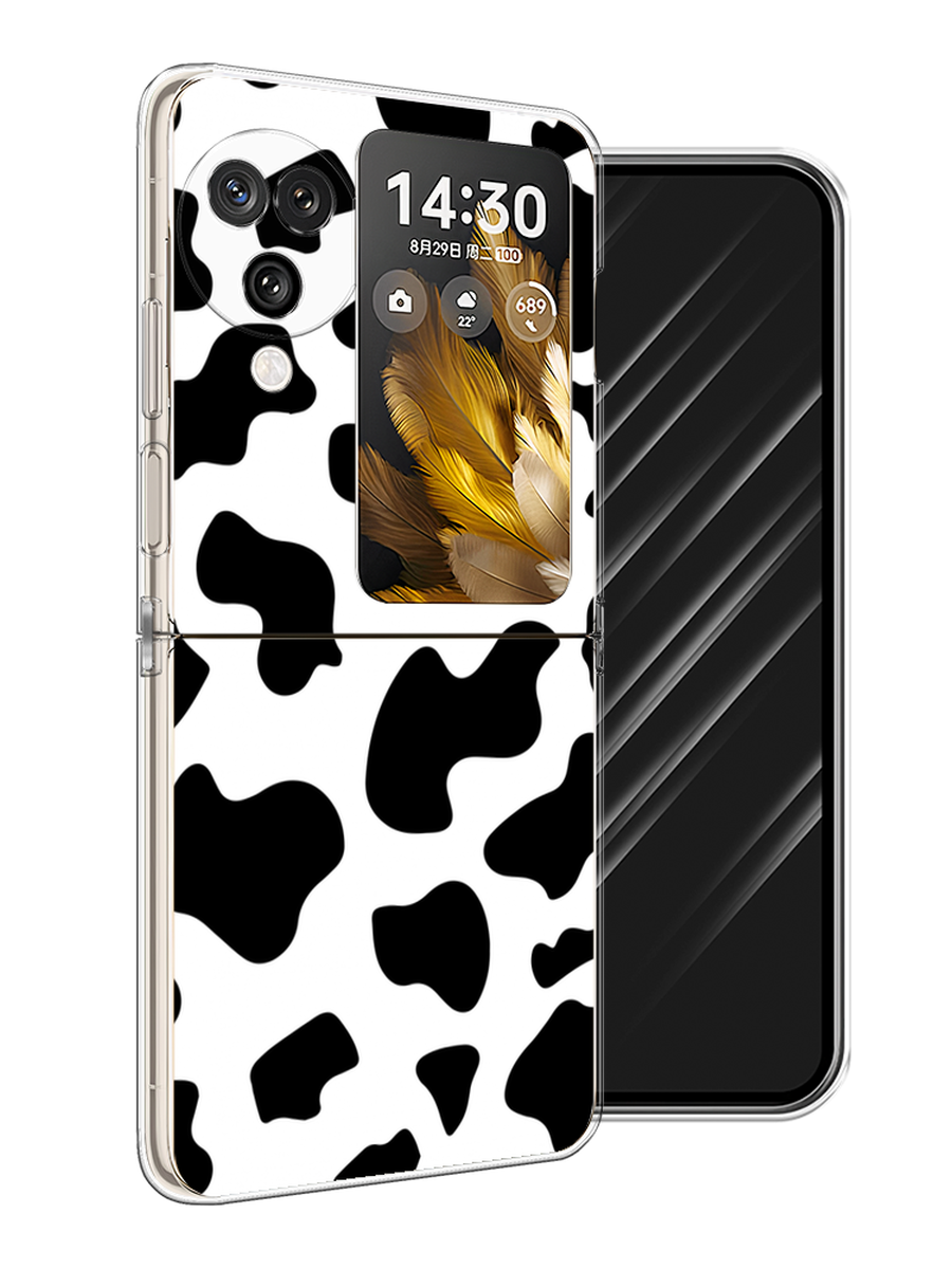

Чехол Awog на Oppo Find N3 Flip "Пятна коровы", Белый;черный, 2517250-1