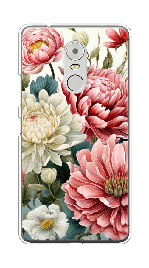 

Чехол на Lenovo K6 Note "Садовые цветы рисунок", Розовый;зеленый;белый, 112250-1