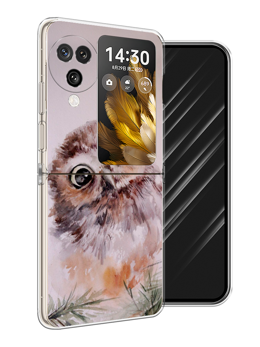 

Чехол Awog на Oppo Find N3 Flip "Сова на розовом", Розовый;коричневый, 2517250-1