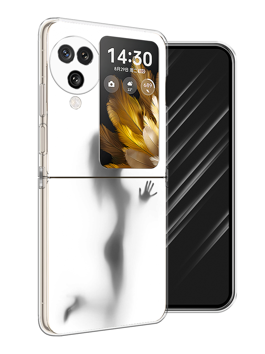 

Чехол Awog на Oppo Find N3 Flip "Стекло в душе", Белый;серый;черный, 2517250-1