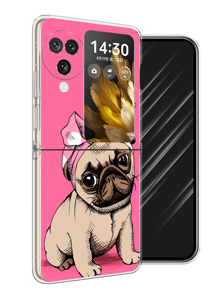 

Чехол Awog на Oppo Find N3 Flip "Dog Pin-Up", Розовый;бежевый, 2517250-1