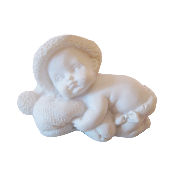 фото Молд для шоколада мастики силиконовый младенец на подушке 3d 4,7х2,6 см. nobrand