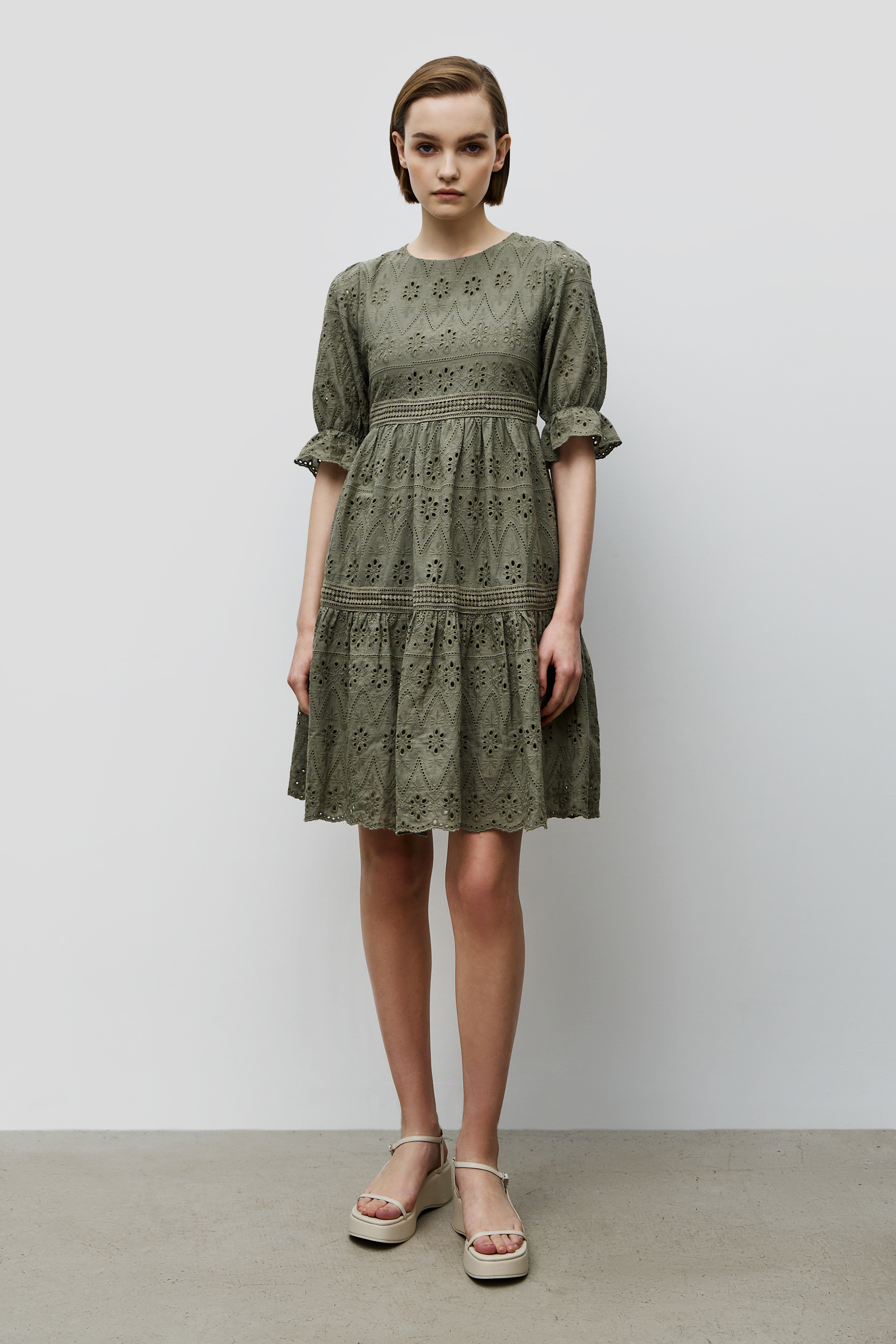 Платье женское Baon B4523079 зеленое 2XL