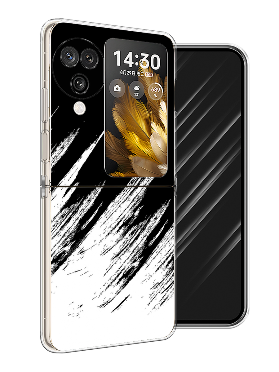 

Чехол Awog на Oppo Find N3 Flip "Черно белые брызги", Черный;белый;бежевый, 2517250-1