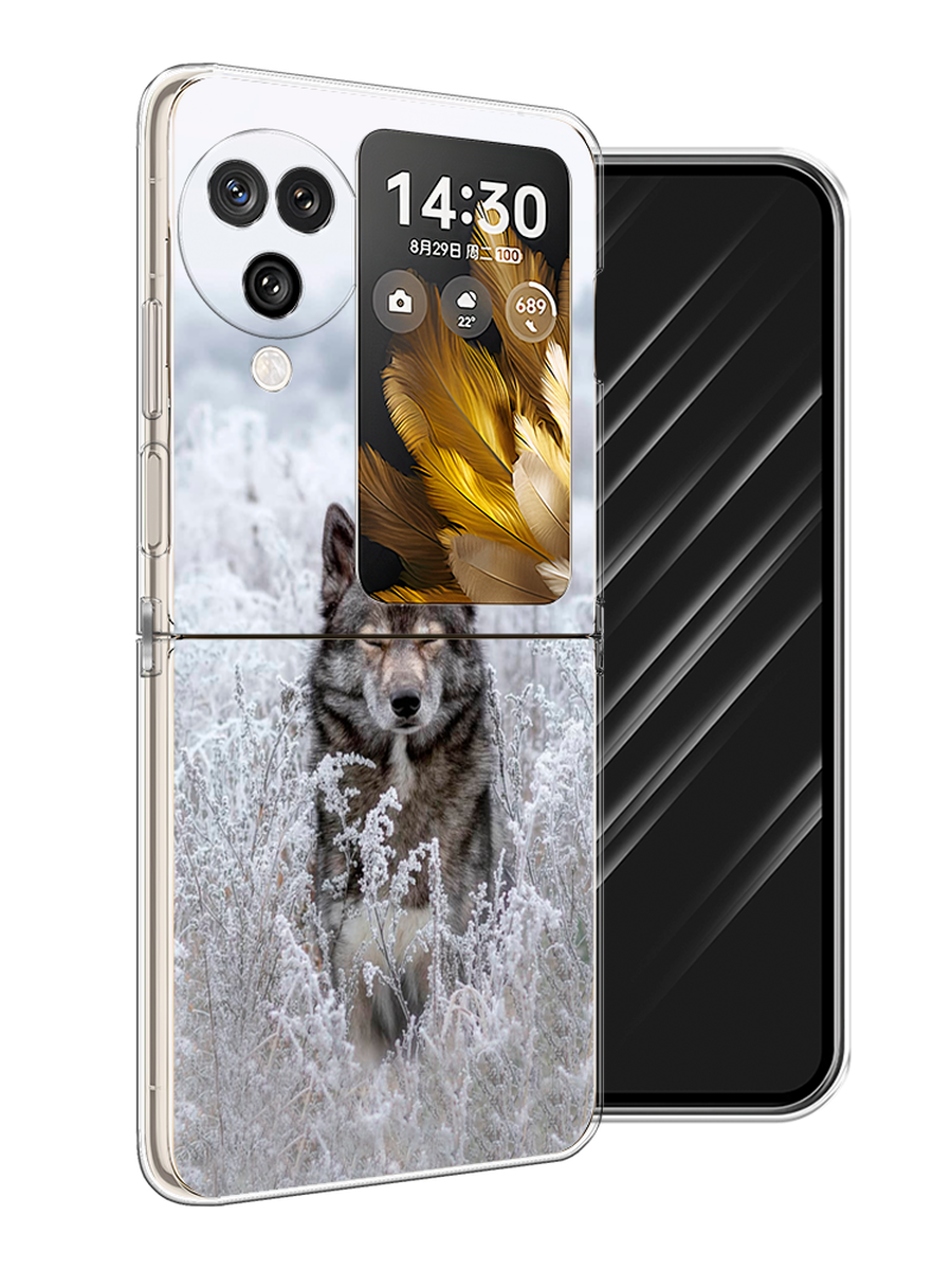 

Чехол Awog на Oppo Find N3 Flip "Волк в поле", Белый;черный, 2517250-1