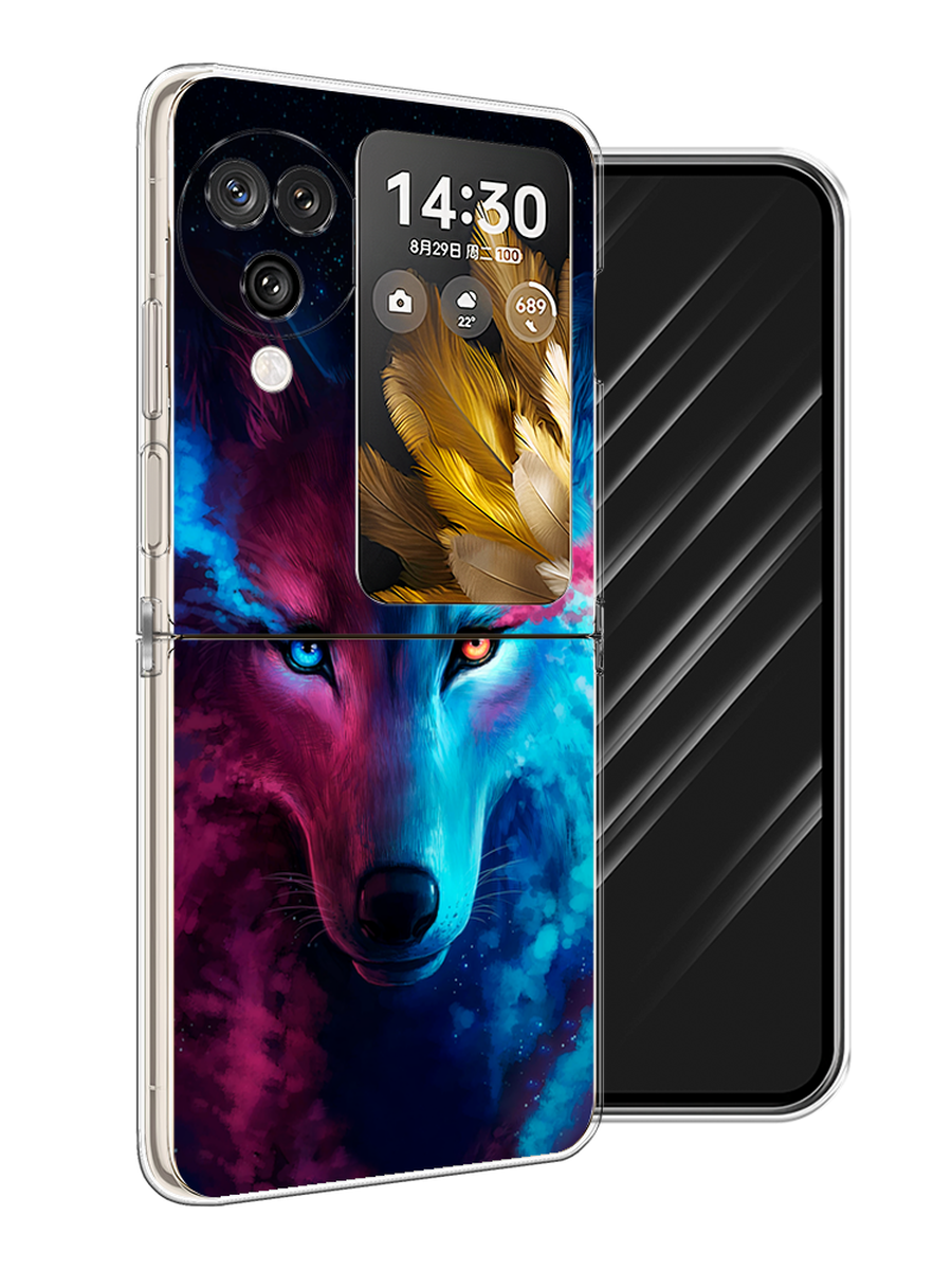 

Чехол Awog на Oppo Find N3 Flip "Волшебный волк", Голубой;розовый, 2517250-1