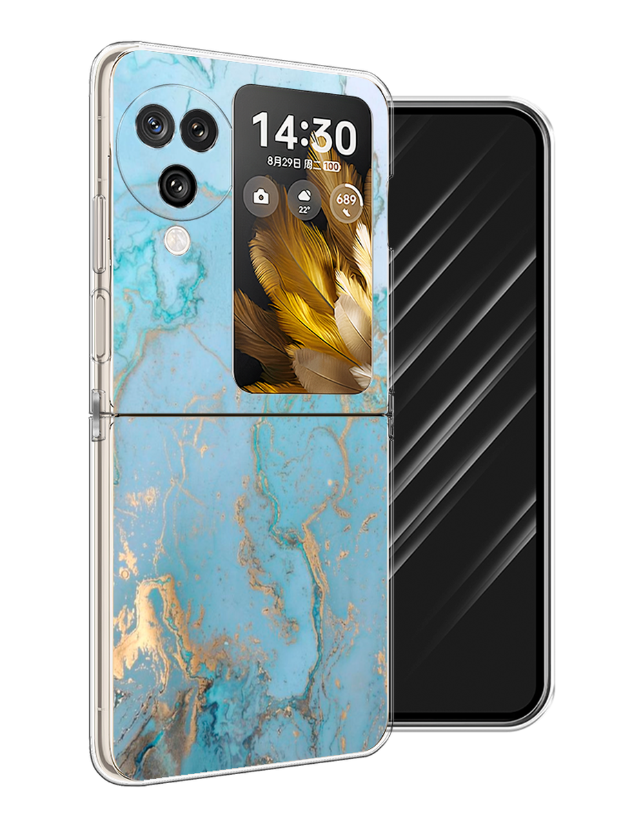 

Чехол Awog на Oppo Find N3 Flip "Голубой мрамор рисунок", 2517250-1