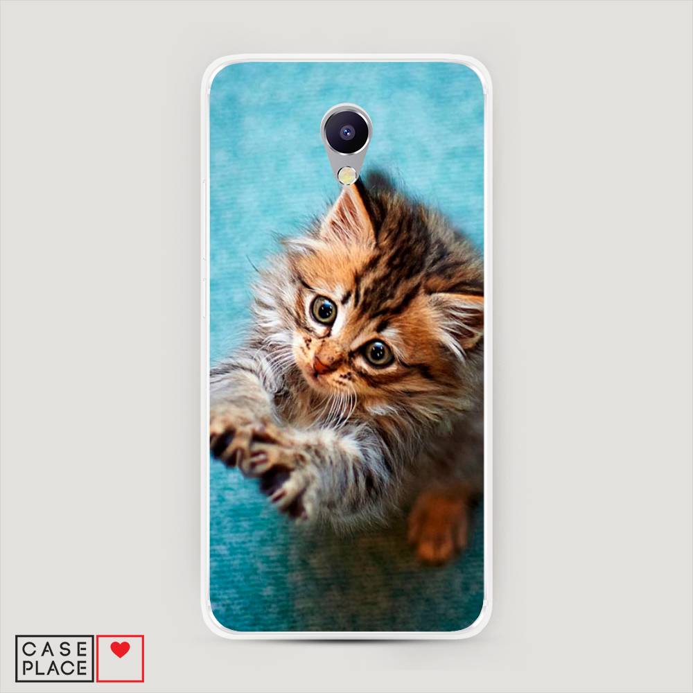 

Чехол Awog на Meizu M5 Note "Котенок просит есть", Голубой;коричневый;белый, 71650-2