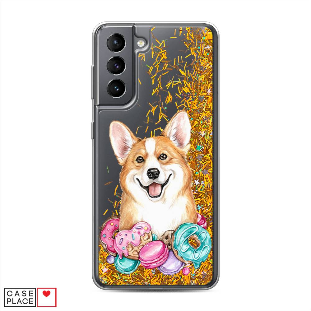 

Чехол Awog на Samsung Galaxy S21 / Самсунг S21 "Корги и сладости", Розовый;белый, 2101890-1