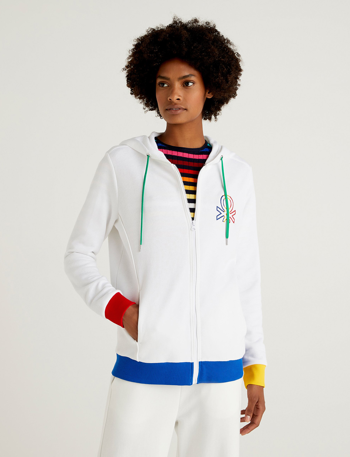 фото Толстовка женская united colors of benetton 21a_3j68e5236 разноцветная xs